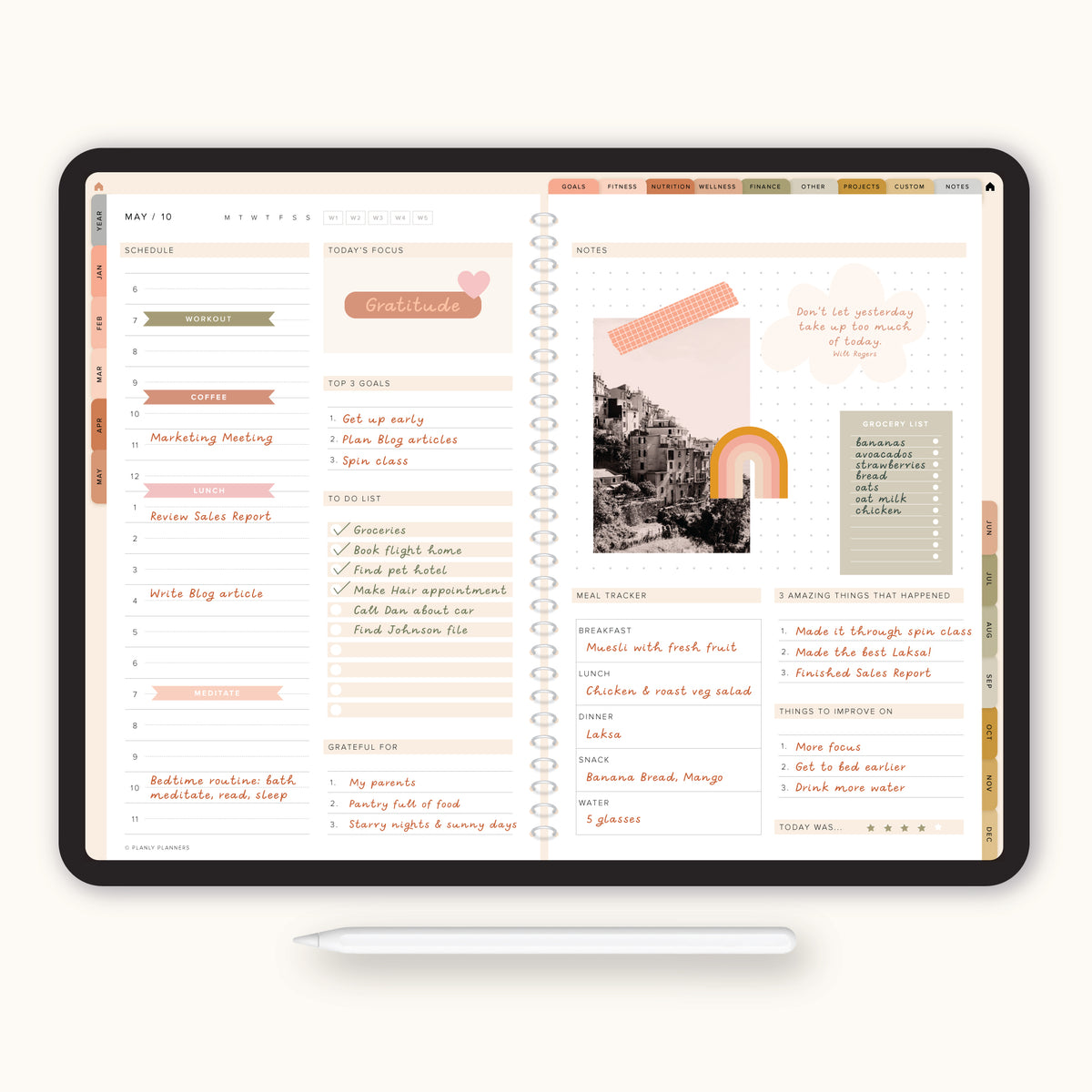 Undated All-in-One Digital Planner | Boho – planlyplanners